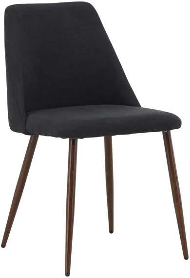 Venture Design Valgomasis kėdė, Nakties 2 vnt. - Plieninis su Mokos 3D popieriumi / Juoda linas, Juoda