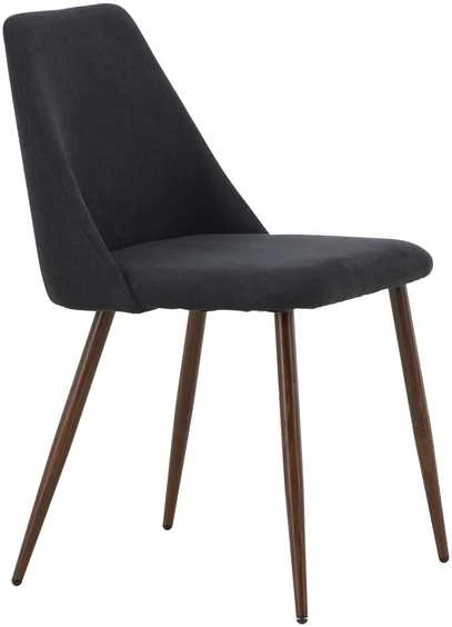 Venture Design Valgomasis kėdė, Nakties 2 vnt. - Plieninis su Mokos 3D popieriumi / Juoda linas, Juoda