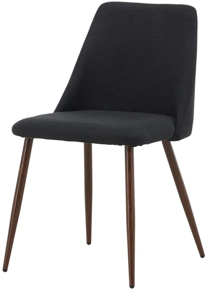 Venture Design Valgomasis kėdė, Nakties 2 vnt. - Plieninis su Mokos 3D popieriumi / Juoda linas, Juoda
