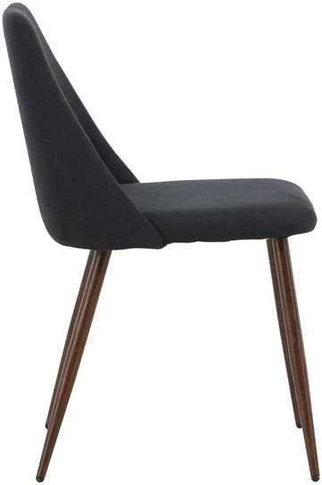Venture Design Valgomasis kėdė, Nakties 2 vnt. - Plieninis su Mokos 3D popieriumi / Juoda linas, Juoda