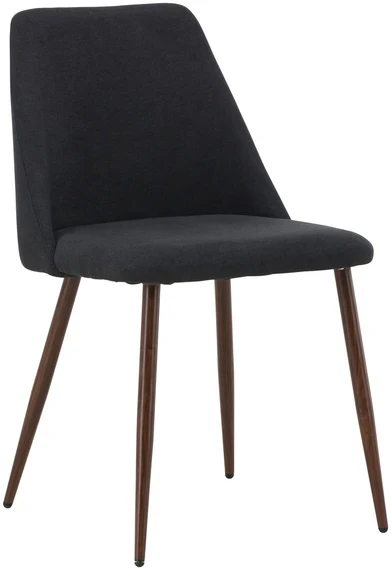 Venture Design Valgomasis kėdė, Nakties 2 vnt. - Plieninis su Mokos 3D popieriumi / Juoda linas, Juoda