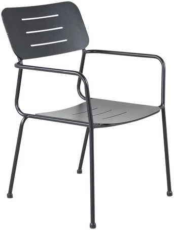 Venture Design Valgomasis kėdė, Nicke W. rankogaliai, 2 vnt., 62x56x88.5 cm, Juoda