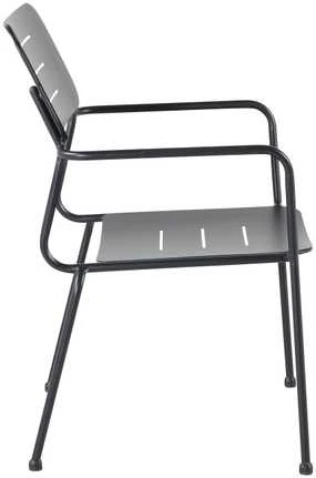 Venture Design Valgomasis kėdė, Nicke W. rankogaliai, 2 vnt., 62x56x88.5 cm, Juoda