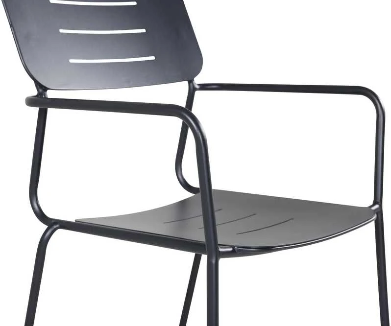 Venture Design Valgomasis kėdė, Nicke W. rankogaliai, 2 vnt., 62x56x88.5 cm, Juoda
