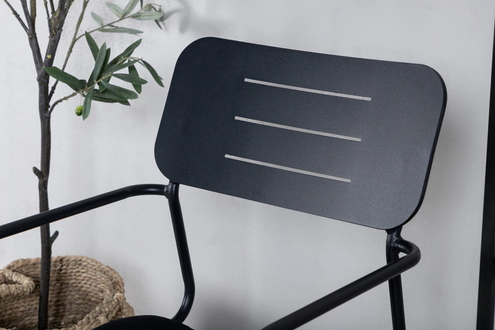 Venture Design Valgomasis kėdė, Nicke W. rankogaliai, 2 vnt., 62x56x88.5 cm, Juoda