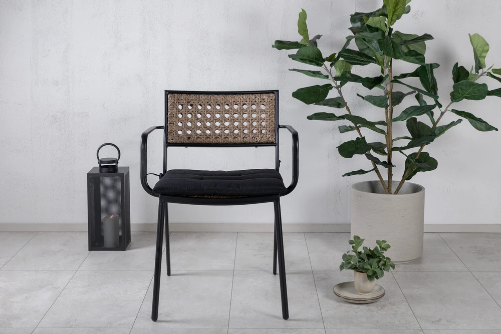 Venture Design Valgomasis kėdė, Paola, 59x56x80 cm, Juoda