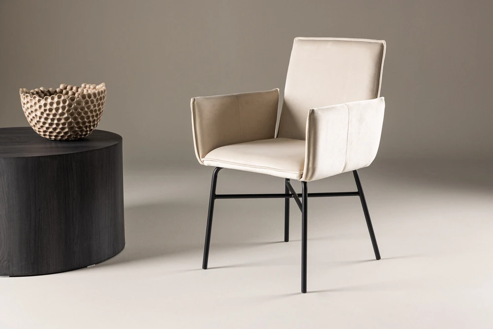 Venture Design Valgomasis kėdė, Petra, 59x56x86 cm, Bėžinės spalva