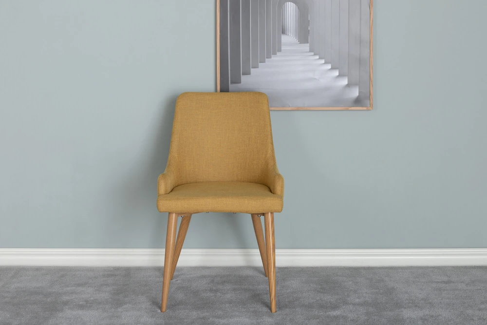 Venture Design Valgomasis kėdė, Plaza Matstol 2 vnt., 85x50 cm, Garstyčių spalvos