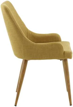 Venture Design Valgomasis kėdė, Plaza Matstol 2 vnt., 85x50 cm, Garstyčių spalvos