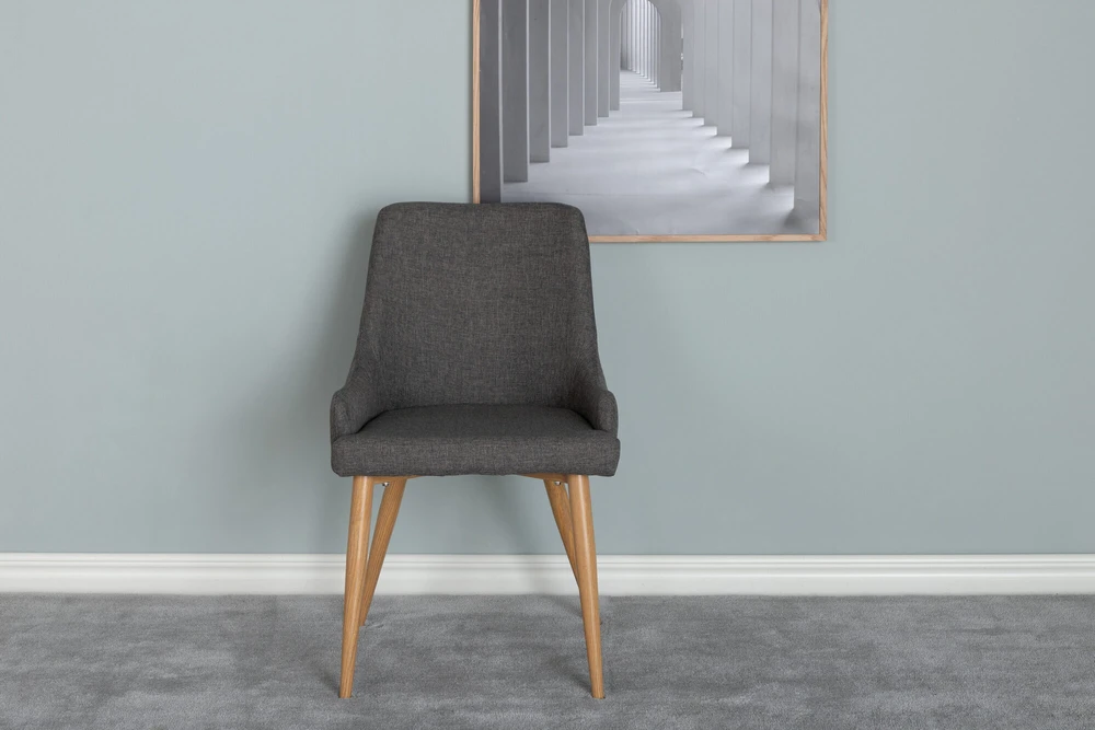 Venture Design Valgomasis kėdė, Plaza Matstol, 60.5x50x85 cm, Tamsiai pilka