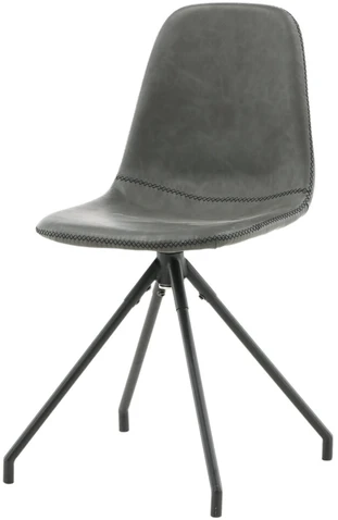 Venture Design Valgomasis kėdė, „Polar“ su sukimosi funkcija, 2 vnt., 54x44x88 cm, juoda