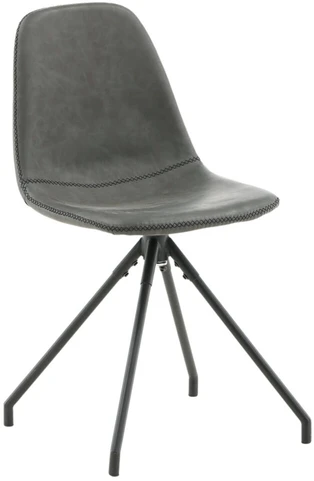 Venture Design Valgomasis kėdė, „Polar“ su sukimosi funkcija, 2 vnt., 54x44x88 cm, juoda