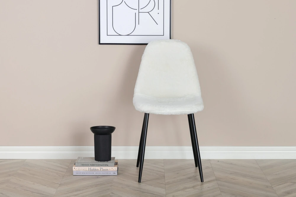 Venture Design Valgomasis kėdė, Polar Fluff, 53x88x46 cm, Balta