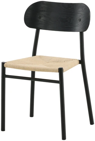 Venture Design Valgomasis kėdė, Polly plienas, 2 vnt., 53x45x81 cm, Juoda