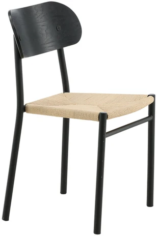 Venture Design Valgomasis kėdė, Polly plienas, 2 vnt., 53x45x81 cm, Juoda