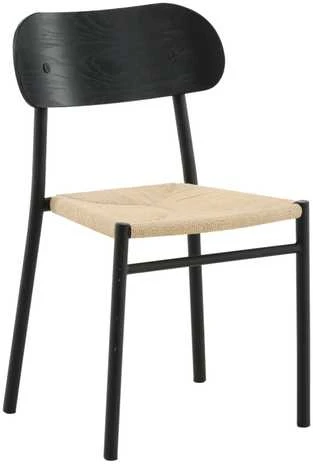 Venture Design Valgomasis kėdė, Polly plienas, 2 vnt., 53x45x81 cm, Juoda