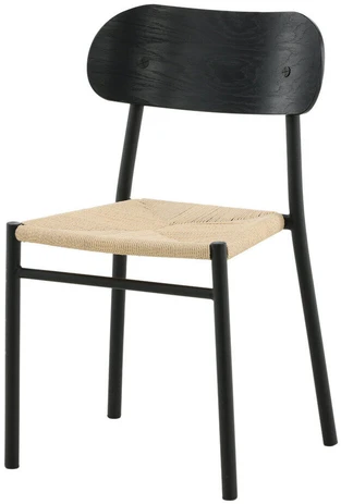 Venture Design Valgomasis kėdė, Polly plienas, 2 vnt., 53x45x81 cm, Juoda