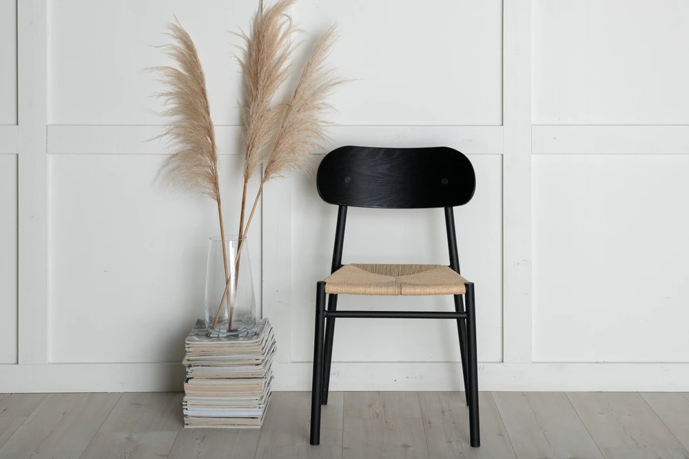Venture Design Valgomasis kėdė, Polly plienas, 2 vnt., 53x45x81 cm, Juoda