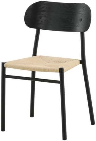 Venture Design Valgomasis kėdė, Polly plienas, 2 vnt., 53x45x81 cm, Juoda
