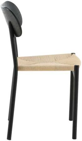 Venture Design Valgomasis kėdė, Polly plienas, 2 vnt., 53x45x81 cm, Juoda