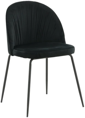 Venture Design Valgomasis kėdė, Raukšlės 2 vnt., 50x49x79.5 cm, Juoda