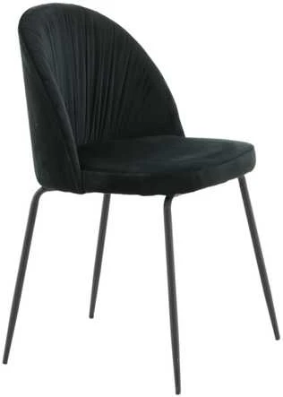 Venture Design Valgomasis kėdė, Raukšlės 2 vnt., 50x49x79.5 cm, Juoda