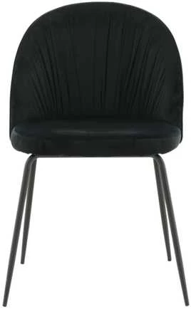 Venture Design Valgomasis kėdė, Raukšlės 2 vnt., 50x49x79.5 cm, Juoda