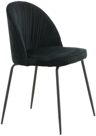 Venture Design Valgomasis kėdė, Raukšlės 2 vnt., 50x49x79.5 cm, Juoda