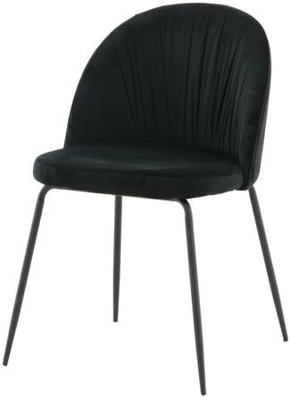 Venture Design Valgomasis kėdė, Raukšlės 2 vnt., 50x49x79.5 cm, Juoda