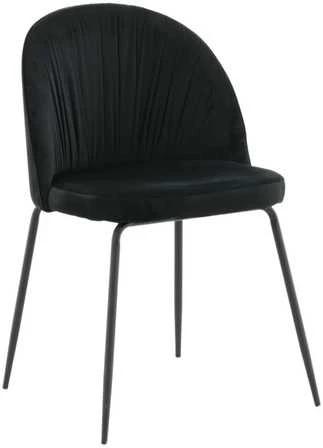 Venture Design Valgomasis kėdė, Raukšlės 2 vnt., 50x49x79.5 cm, Juoda