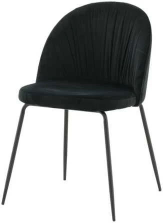 Venture Design Valgomasis kėdė, Raukšlės 2 vnt., 50x49x79.5 cm, Juoda