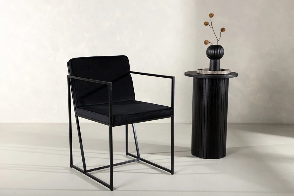Venture Design Valgomasis kėdė, Richmond, 2 vnt., 55x52x82 cm, Juoda