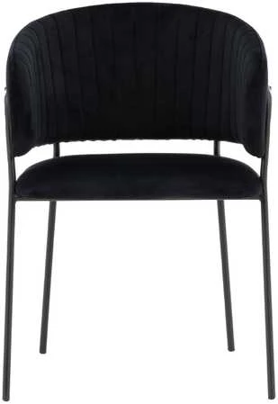 Venture Design Valgomasis kėdė, Selma, 2 vnt., 58x54x82 cm, Juoda