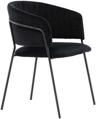Venture Design Valgomasis kėdė, Selma, 2 vnt., 58x54x82 cm, Juoda