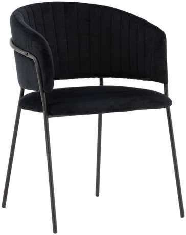 Venture Design Valgomasis kėdė, Selma, 2 vnt., 58x54x82 cm, Juoda
