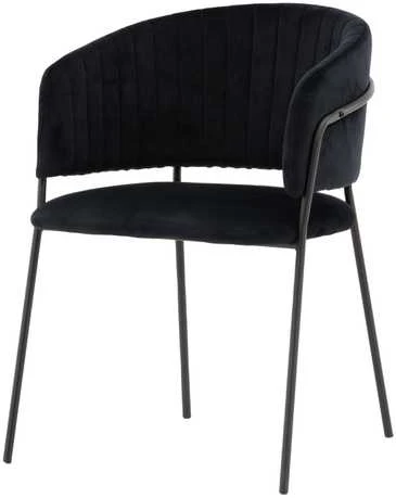Venture Design Valgomasis kėdė, Selma, 2 vnt., 58x54x82 cm, Juoda