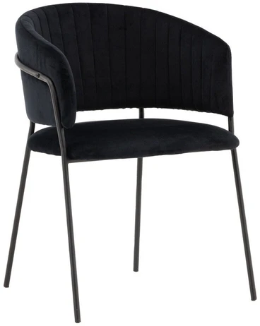 Venture Design Valgomasis kėdė, Selma, 2 vnt., 58x54x82 cm, Juoda