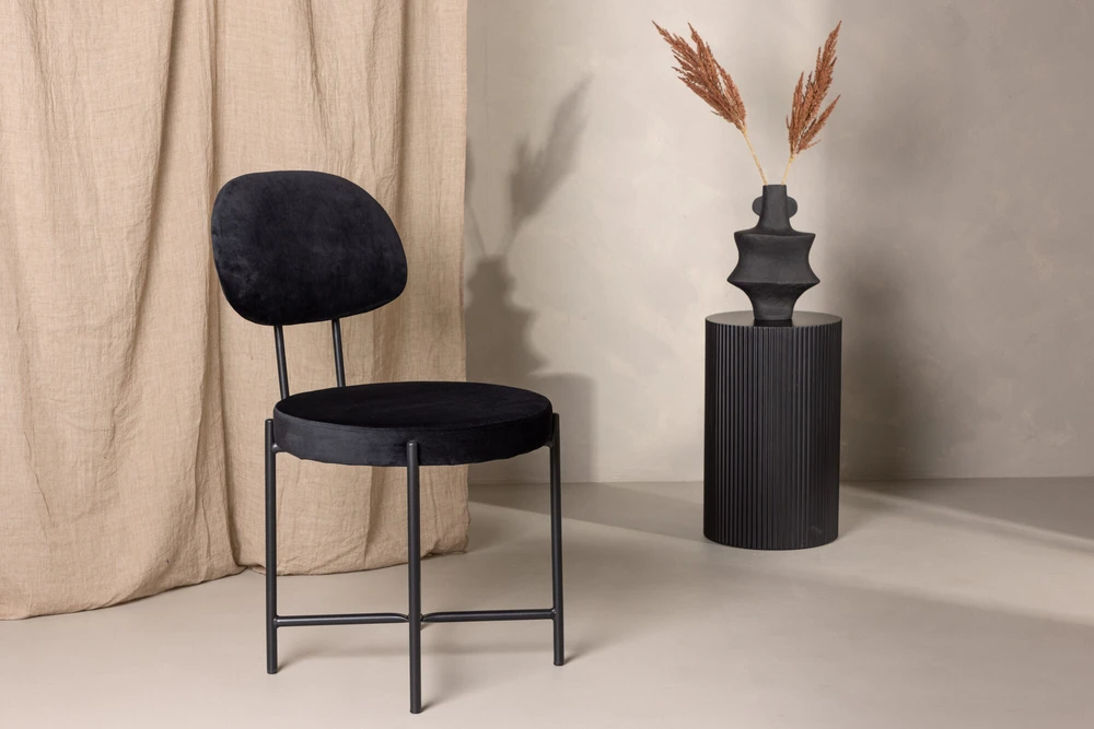 Venture Design Valgomasis kėdė, Stella 2 vnt., 60x50x89 cm, Juoda
