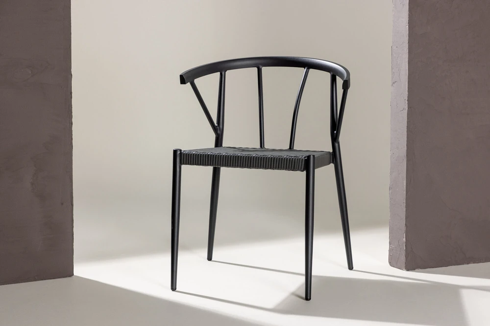 Venture Design Valgomasis kėdė, Stina, 49x47x79.5 cm, Juoda