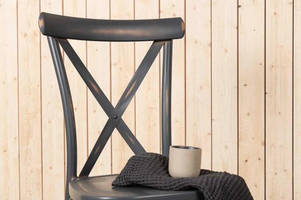 Venture Design Valgomasis kėdė, Tablas 2 vnt., 48x48x88 cm, Tamsiai pilka