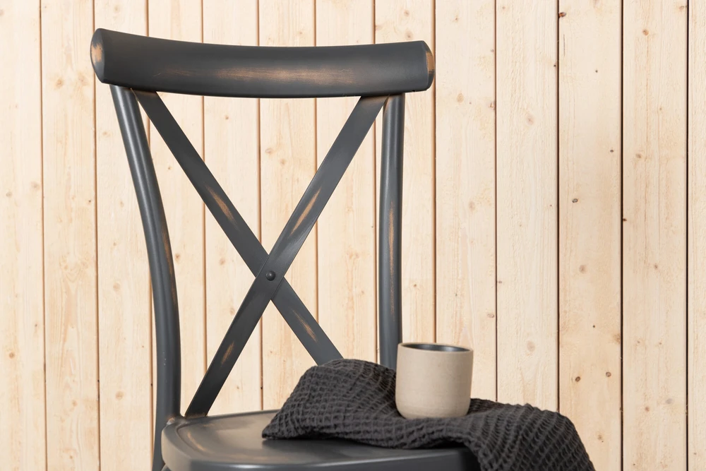 Venture Design Valgomasis kėdė, Tablas 2 vnt., 48x48x88 cm, Tamsiai pilka