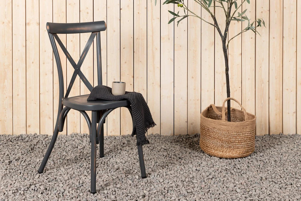 Venture Design Valgomasis kėdė, Tablas 2 vnt., 48x48x88 cm, Tamsiai pilka