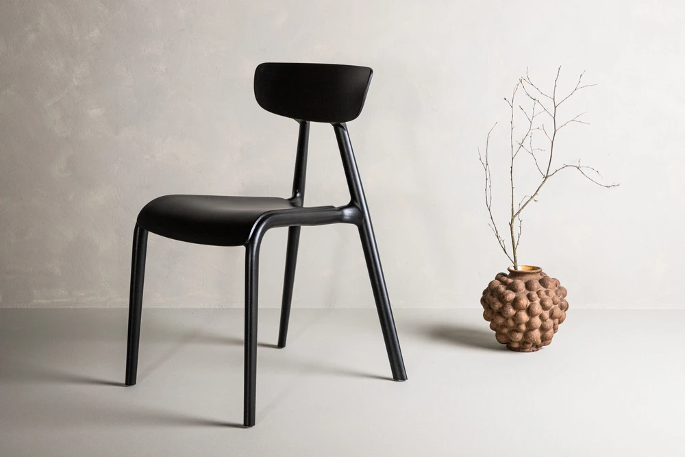 Venture Design Valgomasis kėdė, Ursholmen 2 vnt., 54x49x79.5 cm, Juoda