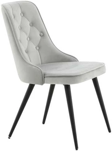 Venture Home Valgomojo kėdės Velvet Deluxe, 2vnt., pilkos, aksomas
