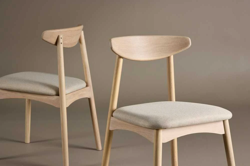 Venture Design Valgomasis kėdė, Ven 2 vnt., 47x54x80 cm, balta kalkė