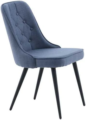 Venture Design Valgomojo kėdė, aksomas, 66x50x88.5 cm, mėlyna
