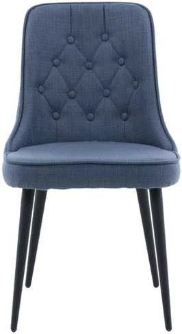 Venture Design Valgomojo kėdė, aksomas, 66x50x88.5 cm, mėlyna