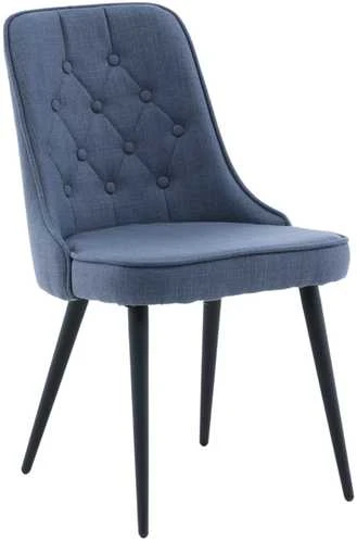 Venture Design Valgomojo kėdė, aksomas, 66x50x88.5 cm, mėlyna
