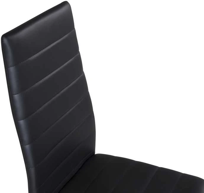 Venture Home Valgomojo kėdės Slim, 2vnt., juodos, odos imitacijos