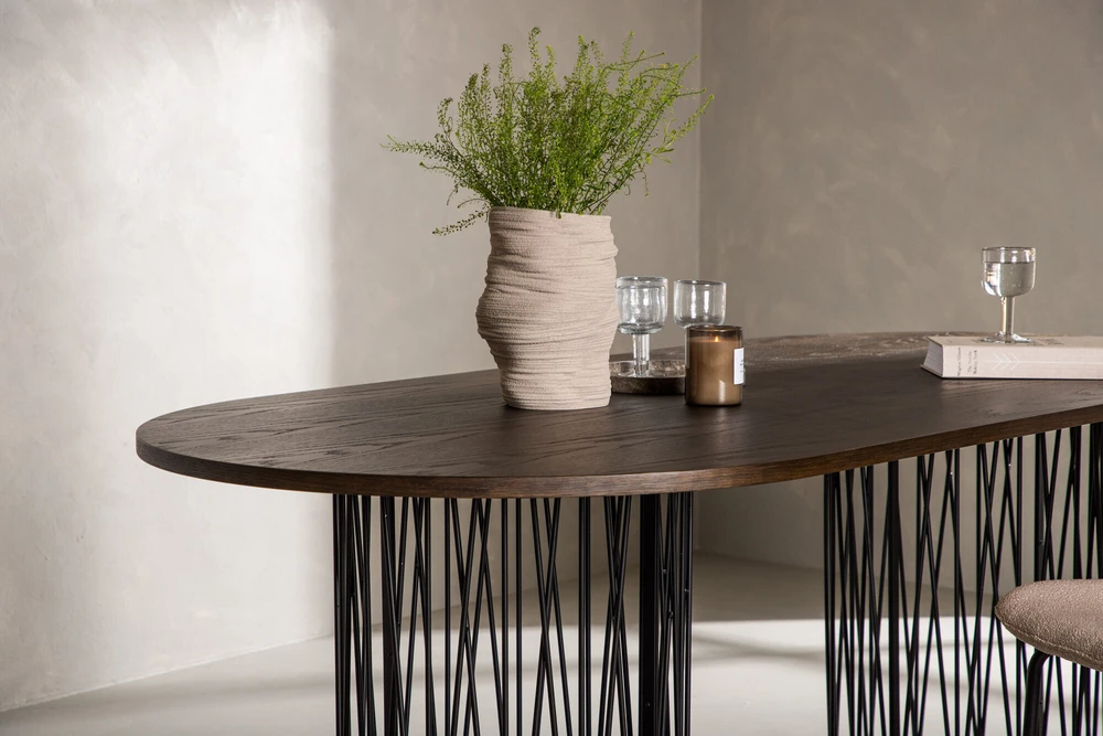 Venture Design Valgomasis stalas, akmuo, 100x220 cm, mocca